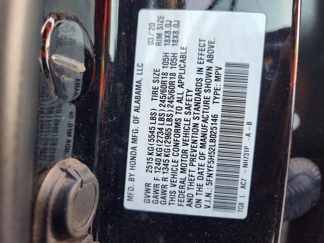 2020 HONDA PILOT
