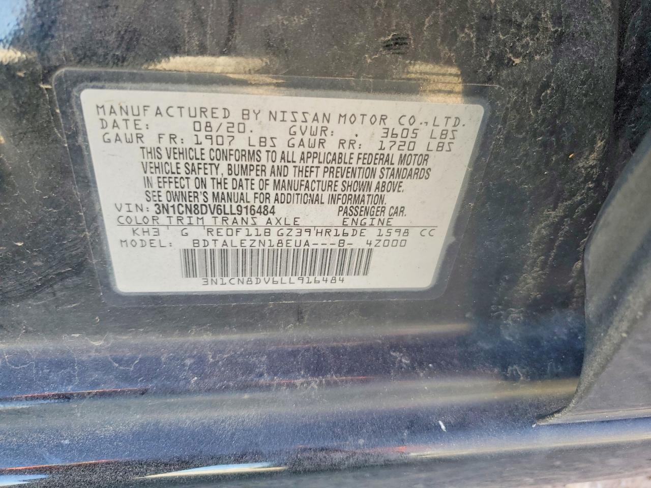 2020 NISSAN VERSA