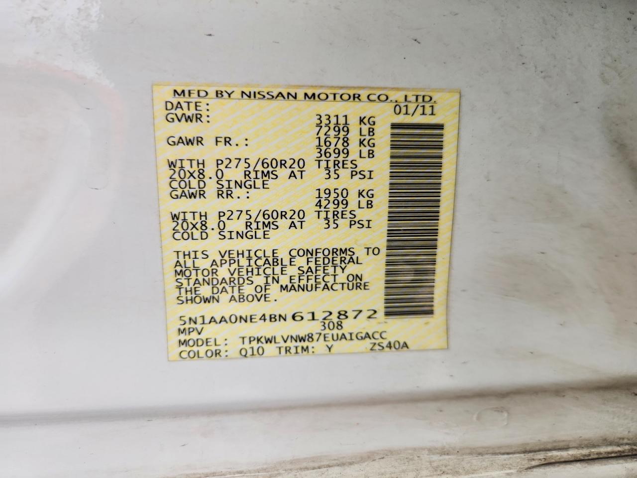 2011 NISSAN Armada