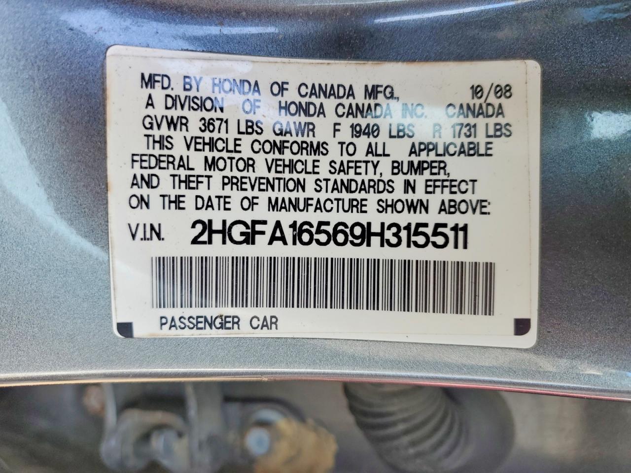 2009 HONDA CIVIC