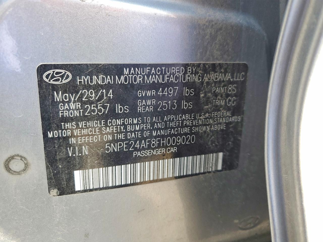2015 HYUNDAI SONATA