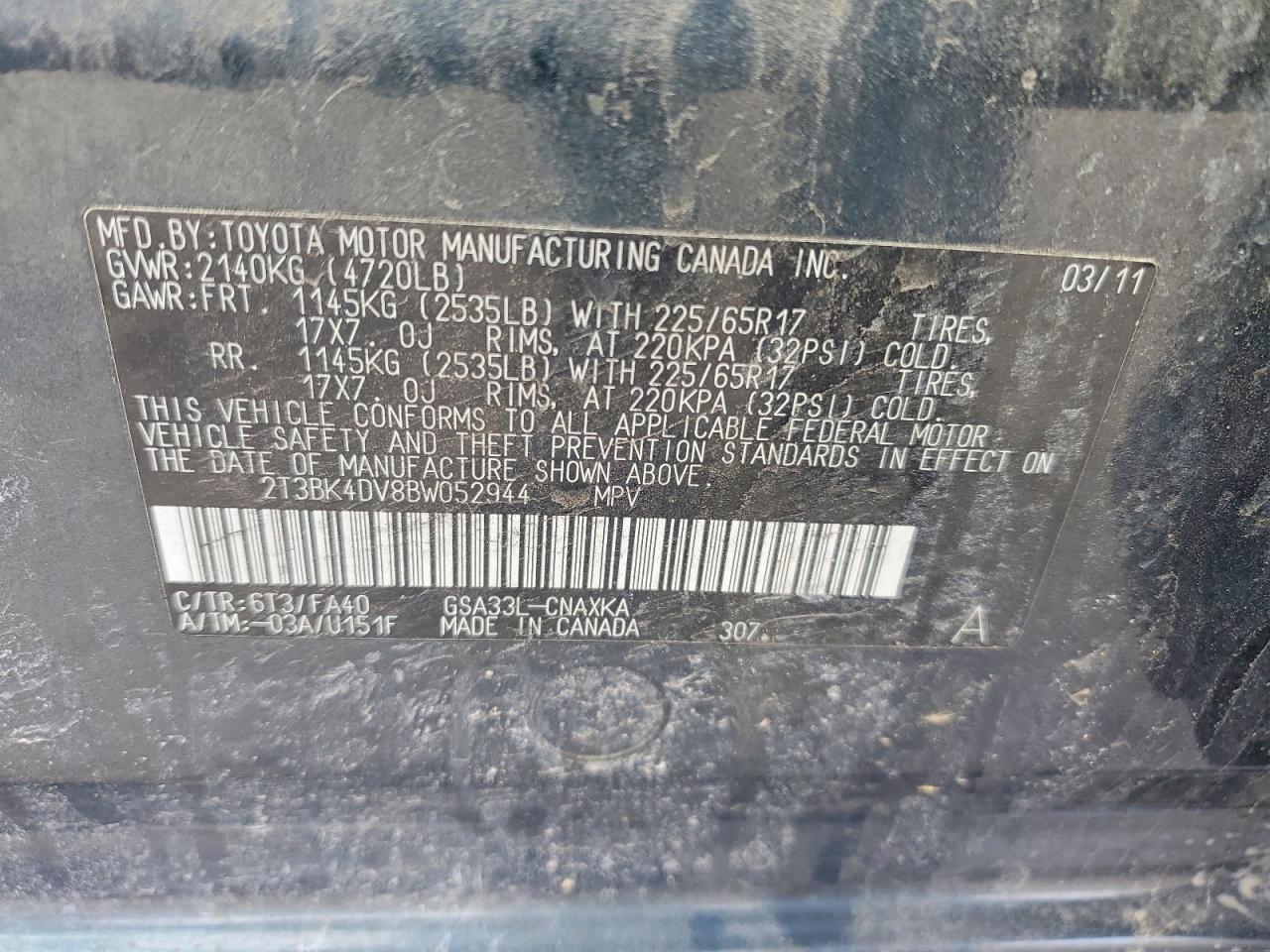 2011 TOYOTA RAV4