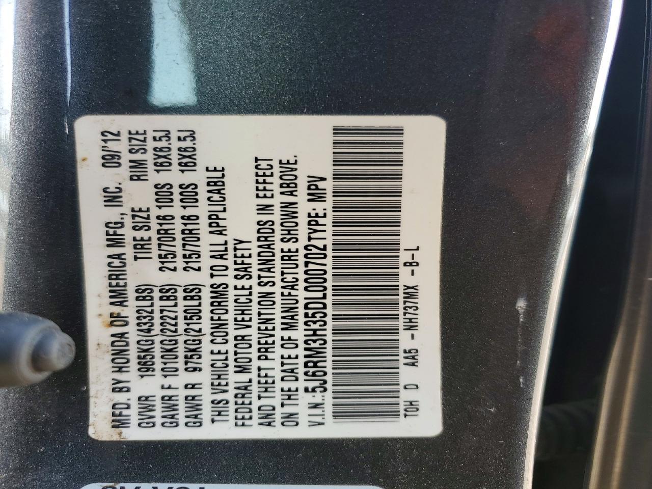 2013 HONDA CR-V