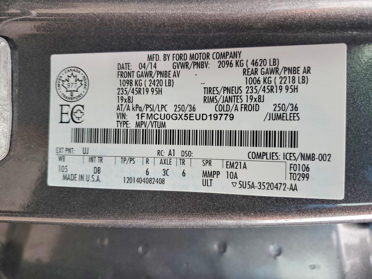 2014 FORD ESCAPE