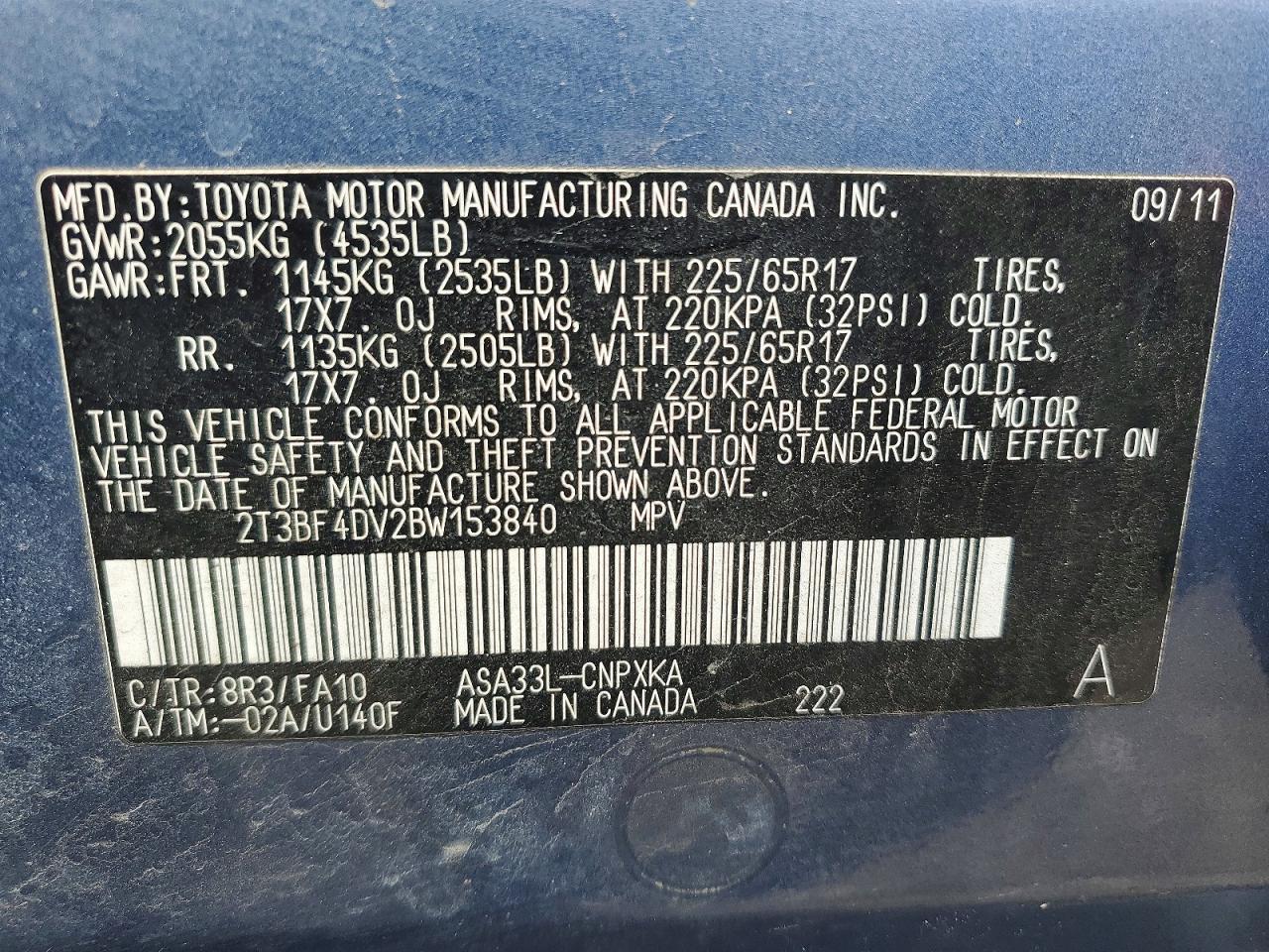 2011 TOYOTA RAV4