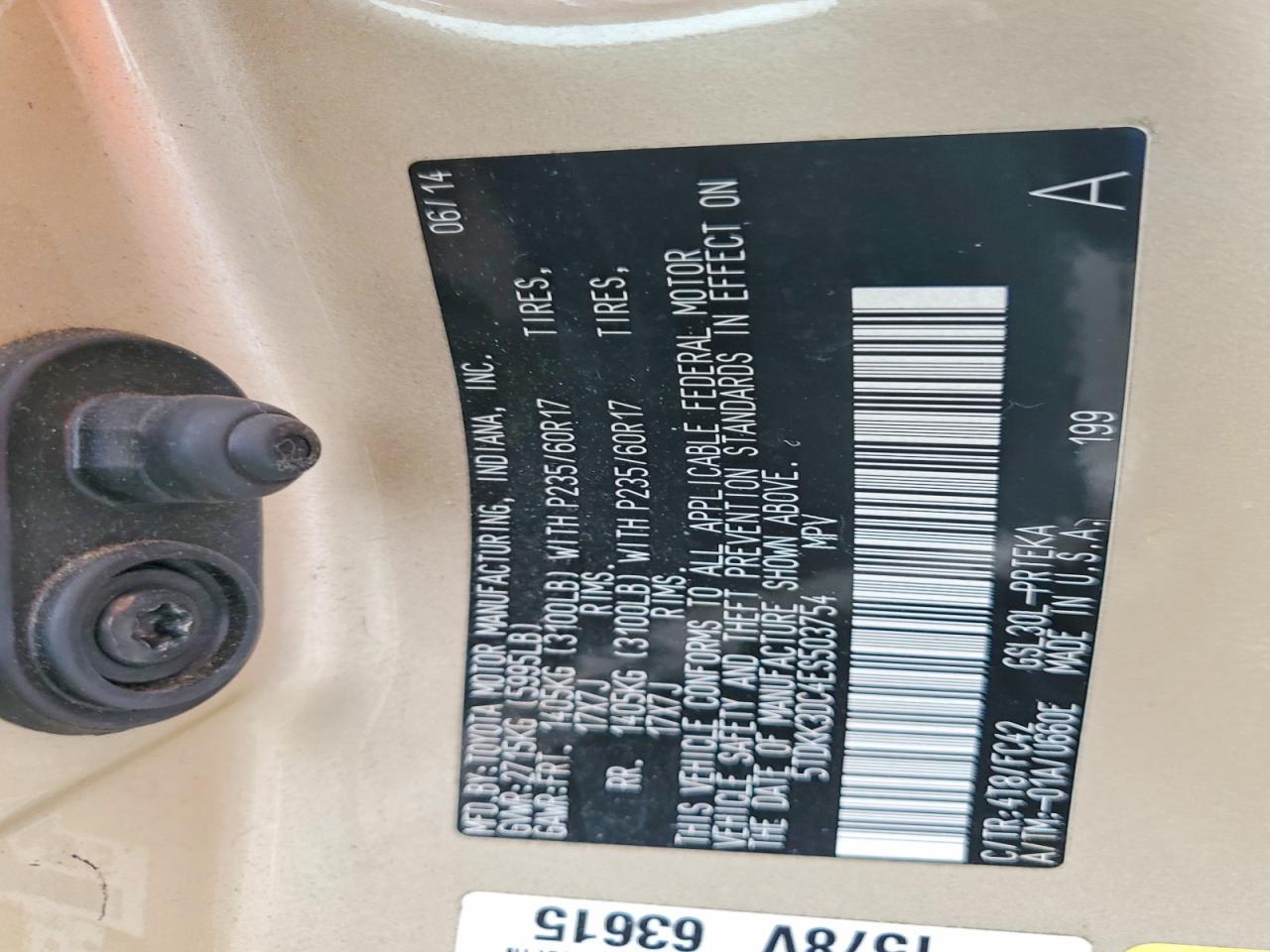 2014 TOYOTA SIENNA