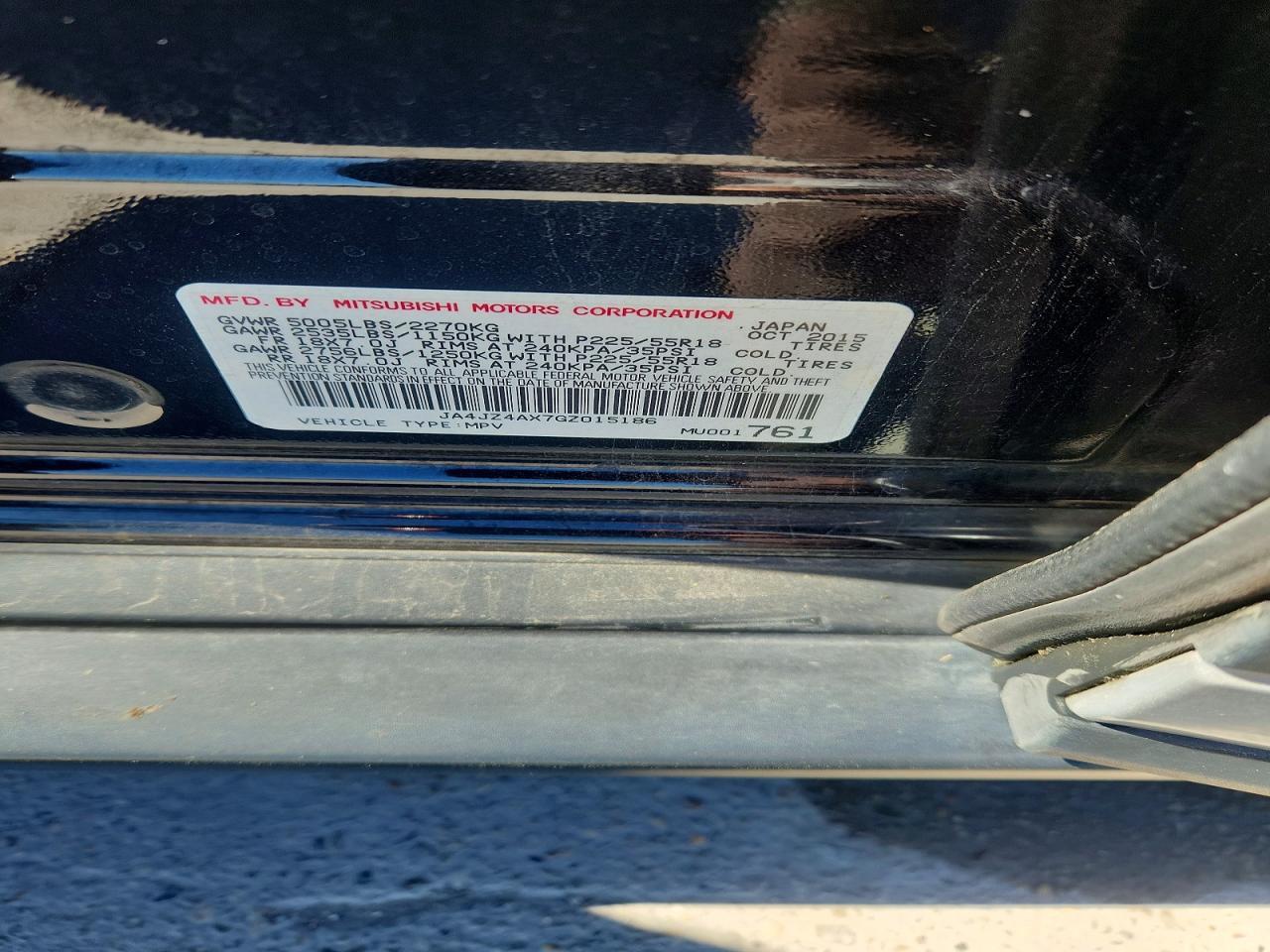 2016 MITSUBISHI outlander
