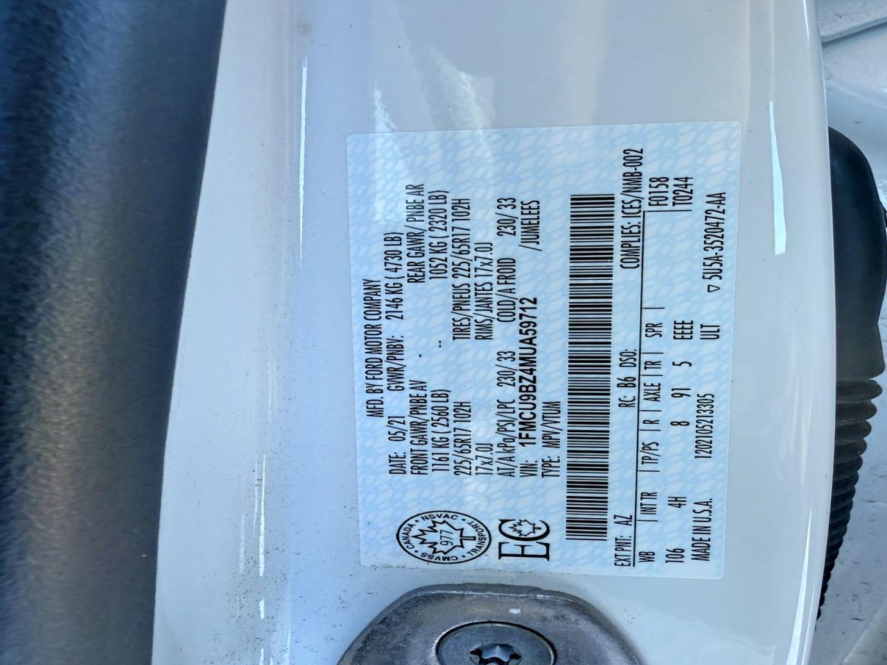 2021 FORD ESCAPE