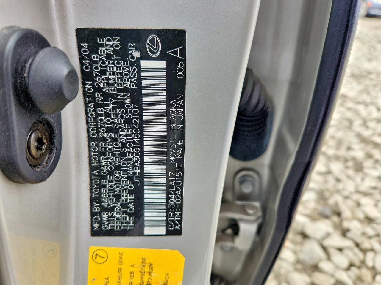 2004 LEXUS ES 330