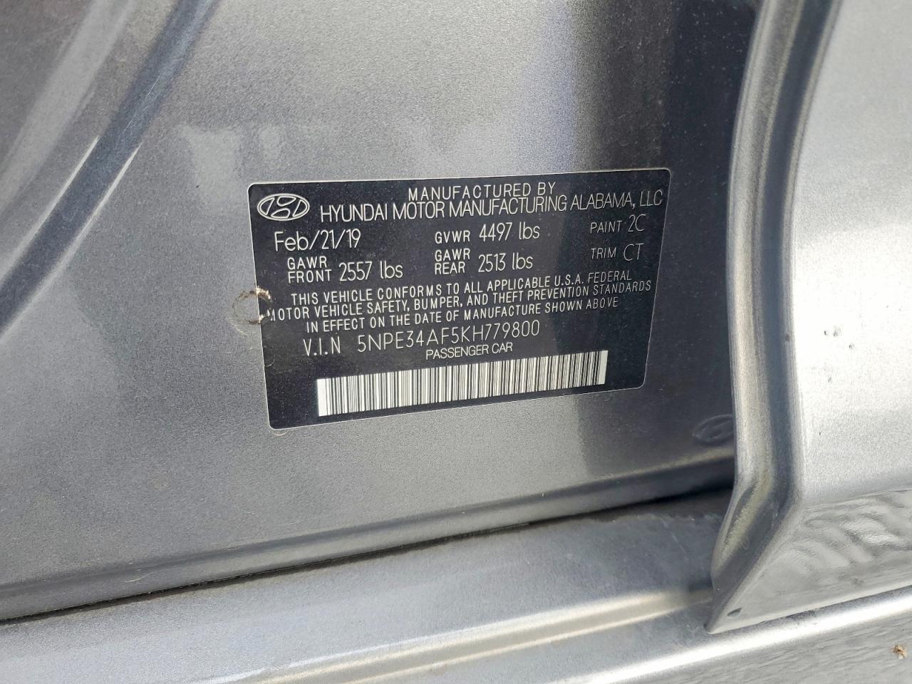 2019 HYUNDAI SONATA