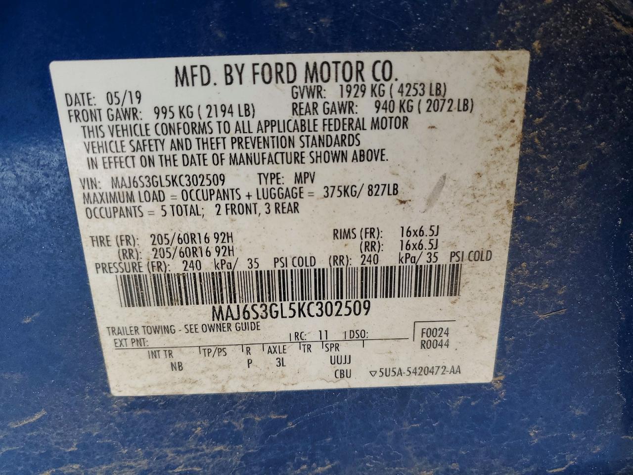 2019 FORD EcoSport