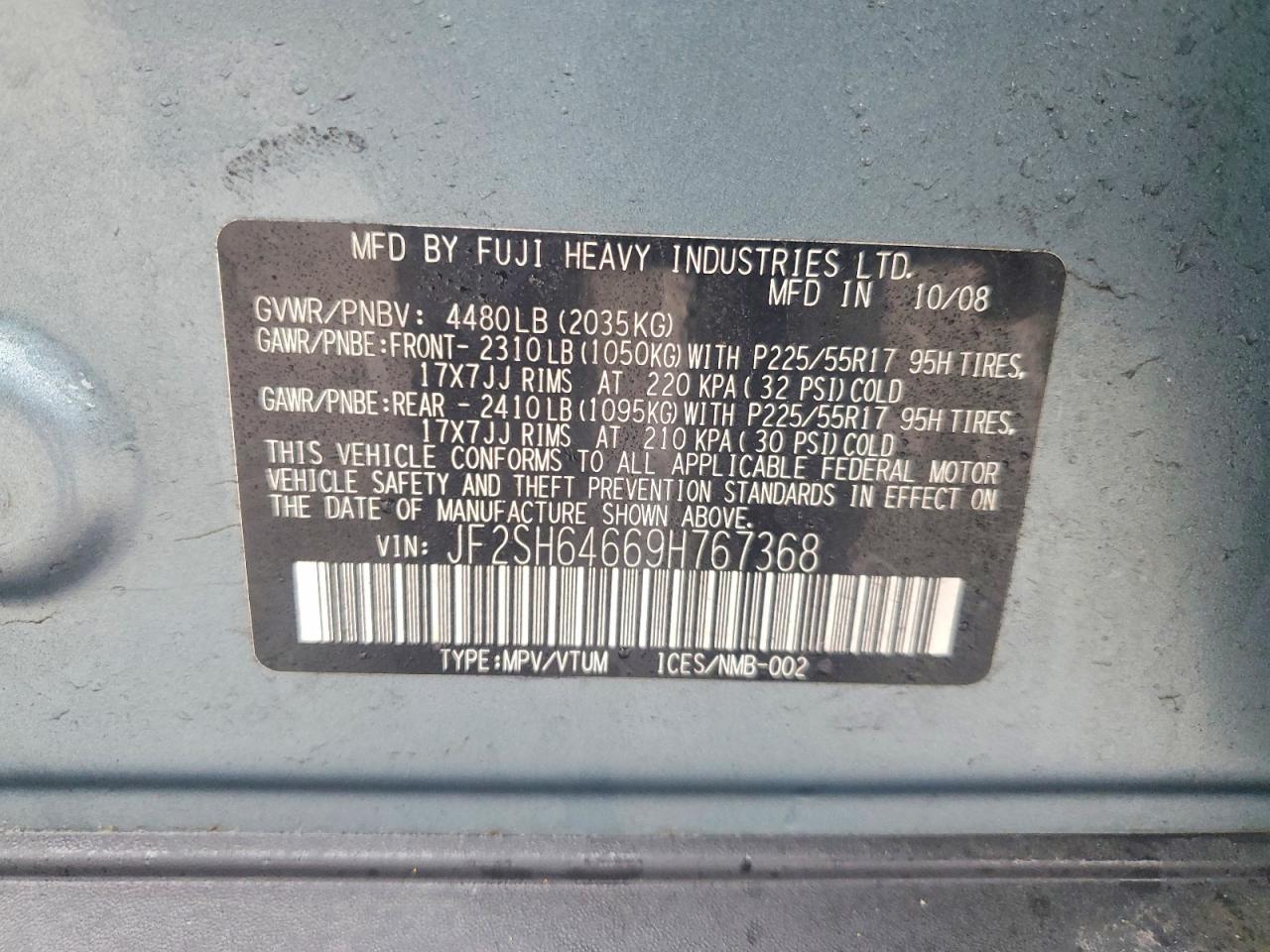 2009 SUBARU FORESTER
