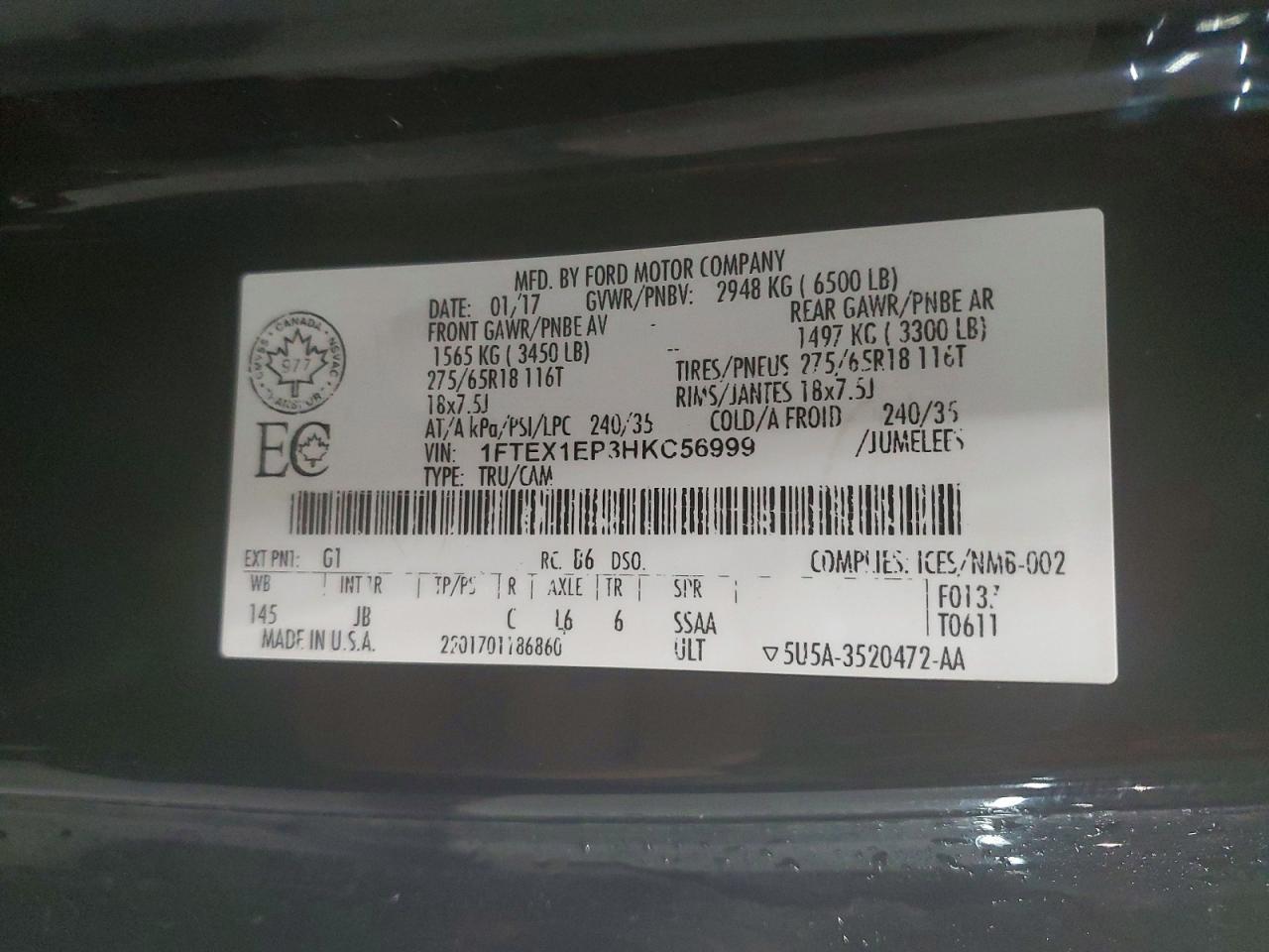 2017 FORD F-150