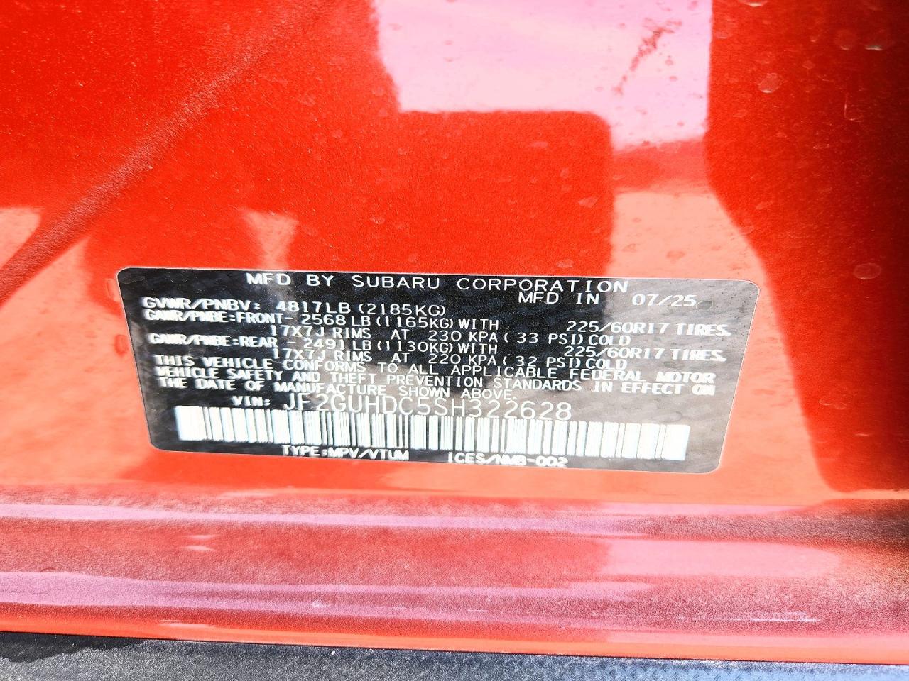 2025 SUBARU Crosstrek