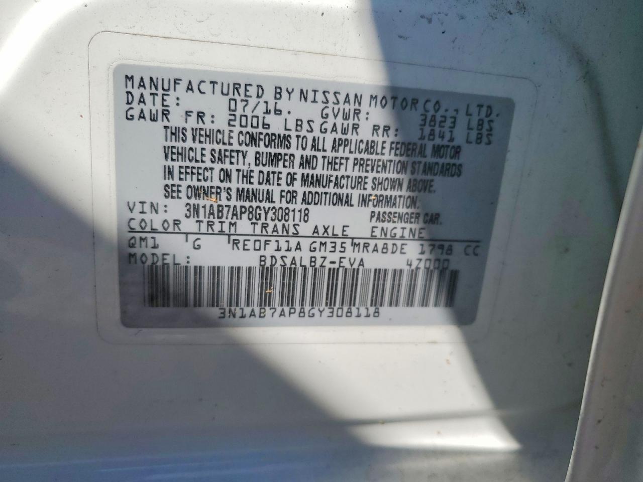 2016 NISSAN SENTRA