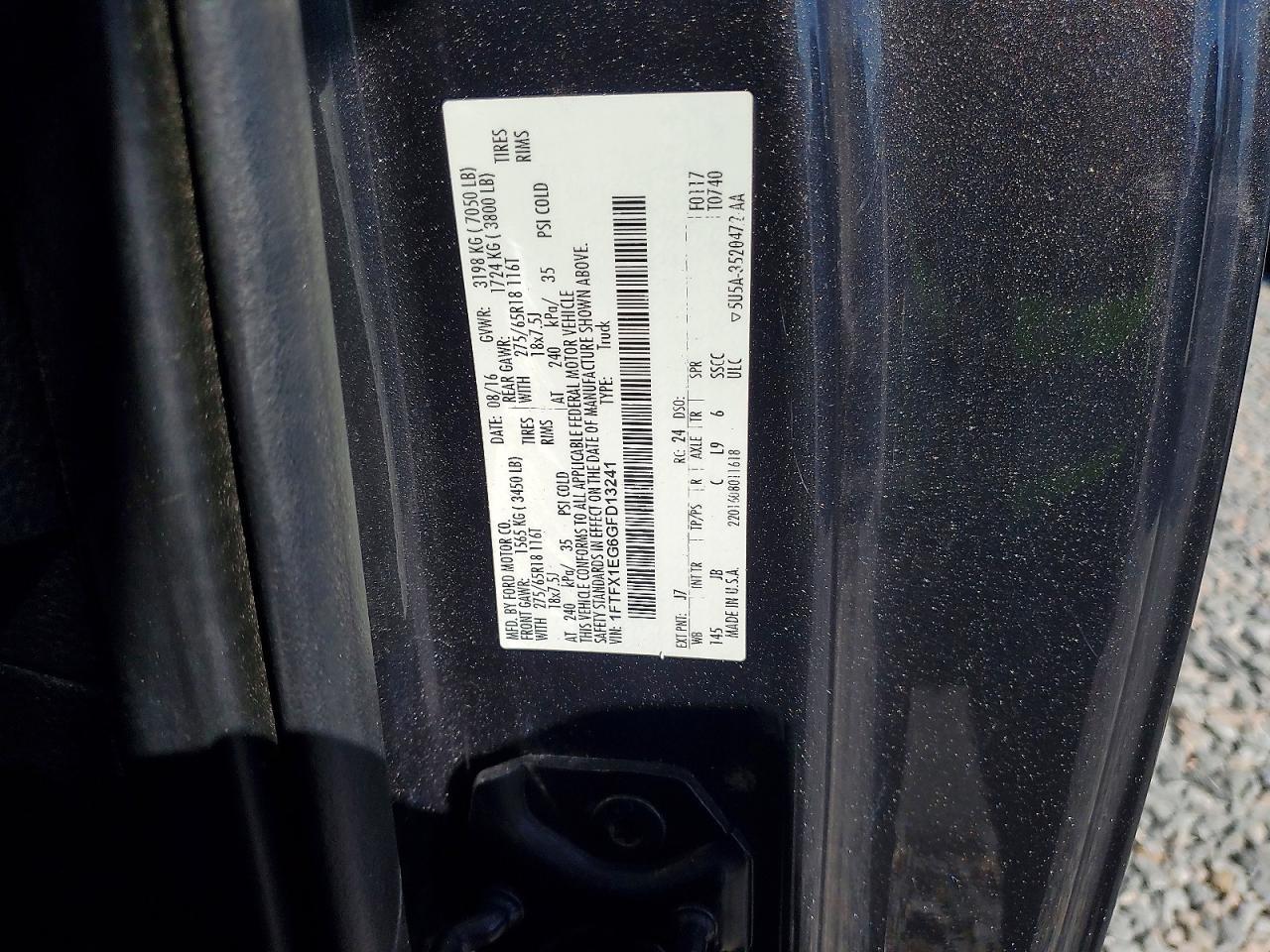 2016 FORD F-150