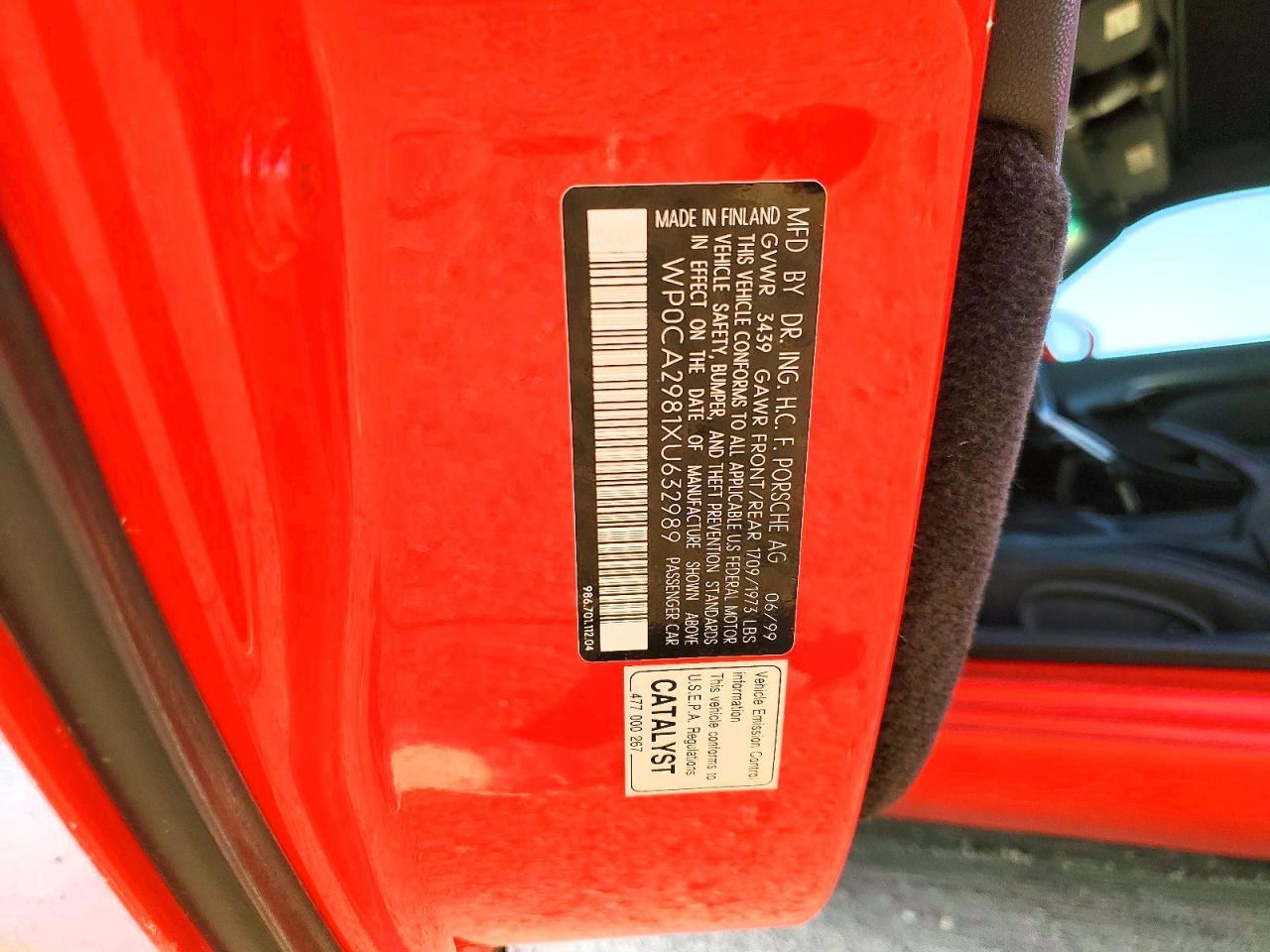1999 PORSCHE Boxster