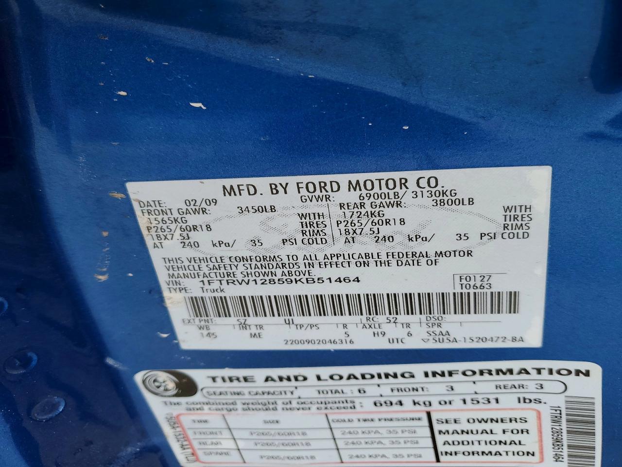 2009 FORD F-150 Lightning