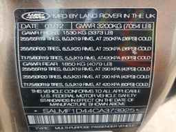 2012 LAND ROVER RANGE ROVER