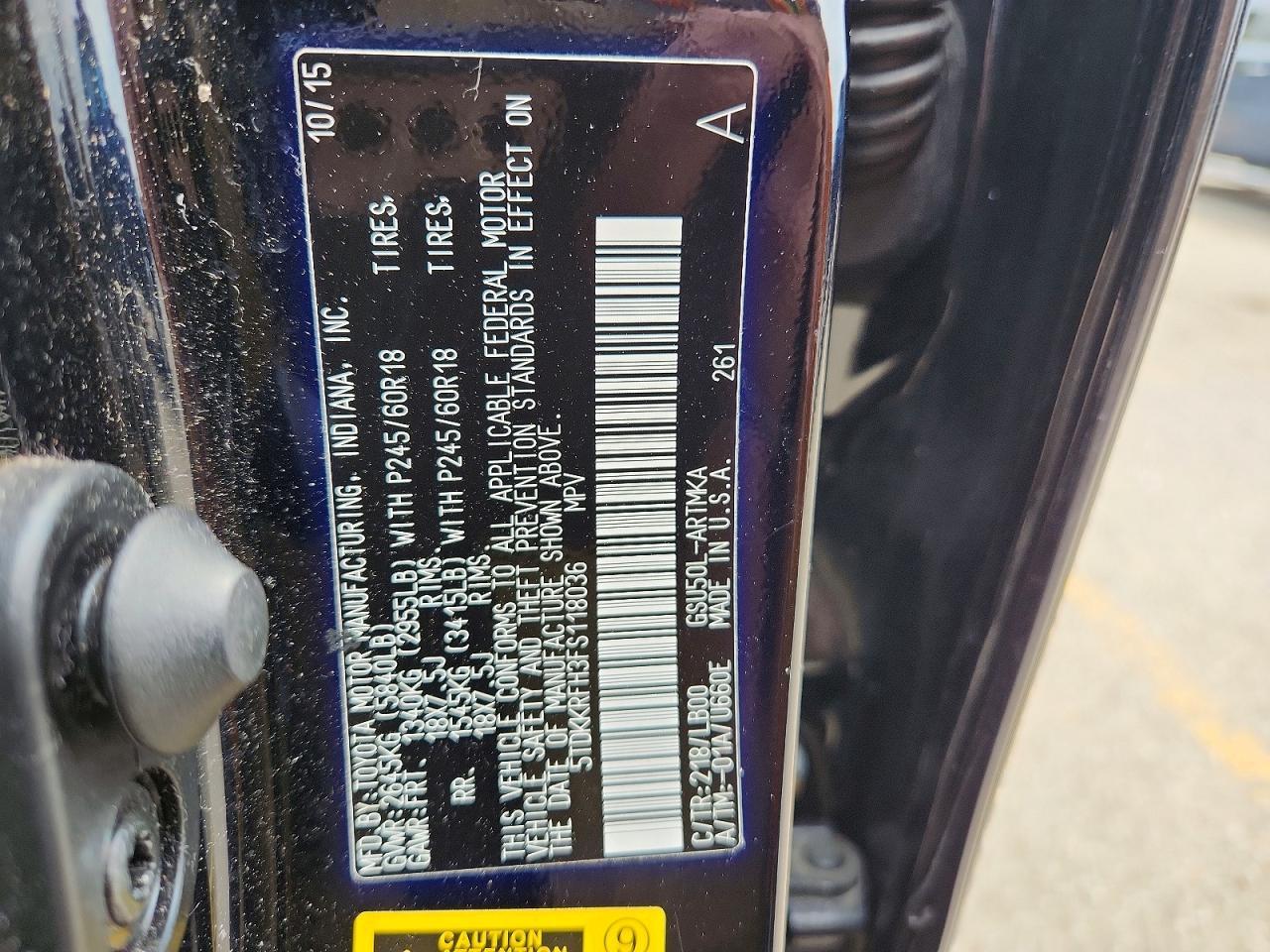2015 TOYOTA HIGHLANDER