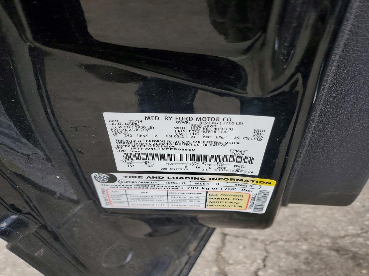 2014 FORD F-150 Lightning
