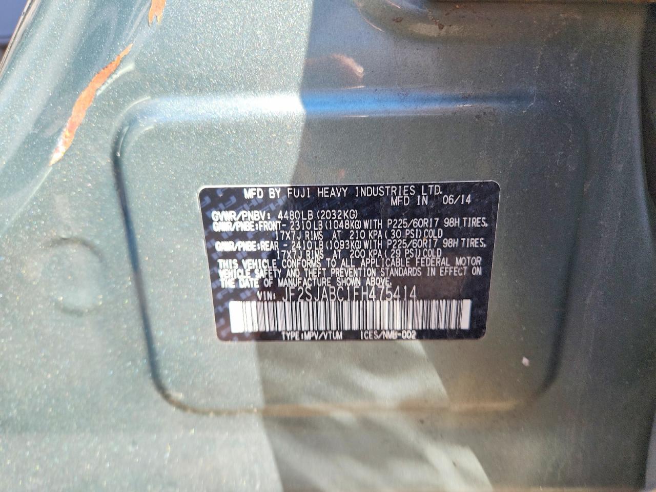 2015 SUBARU FORESTER
