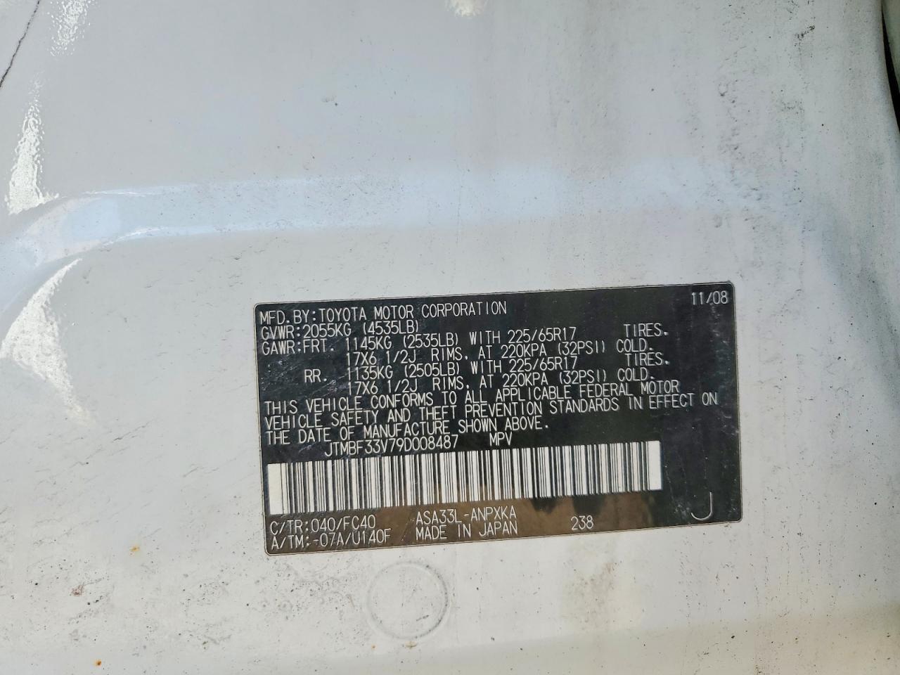 2009 TOYOTA RAV4