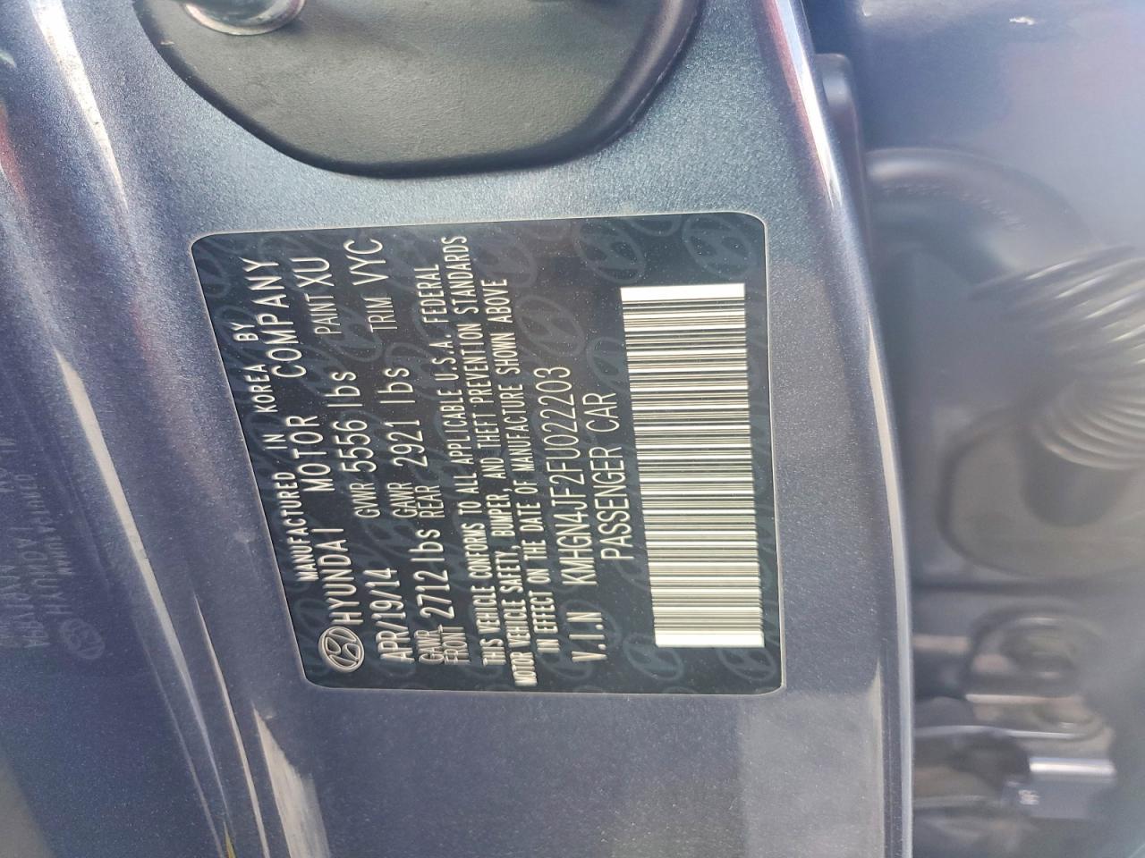 2015 HYUNDAI GENESIS