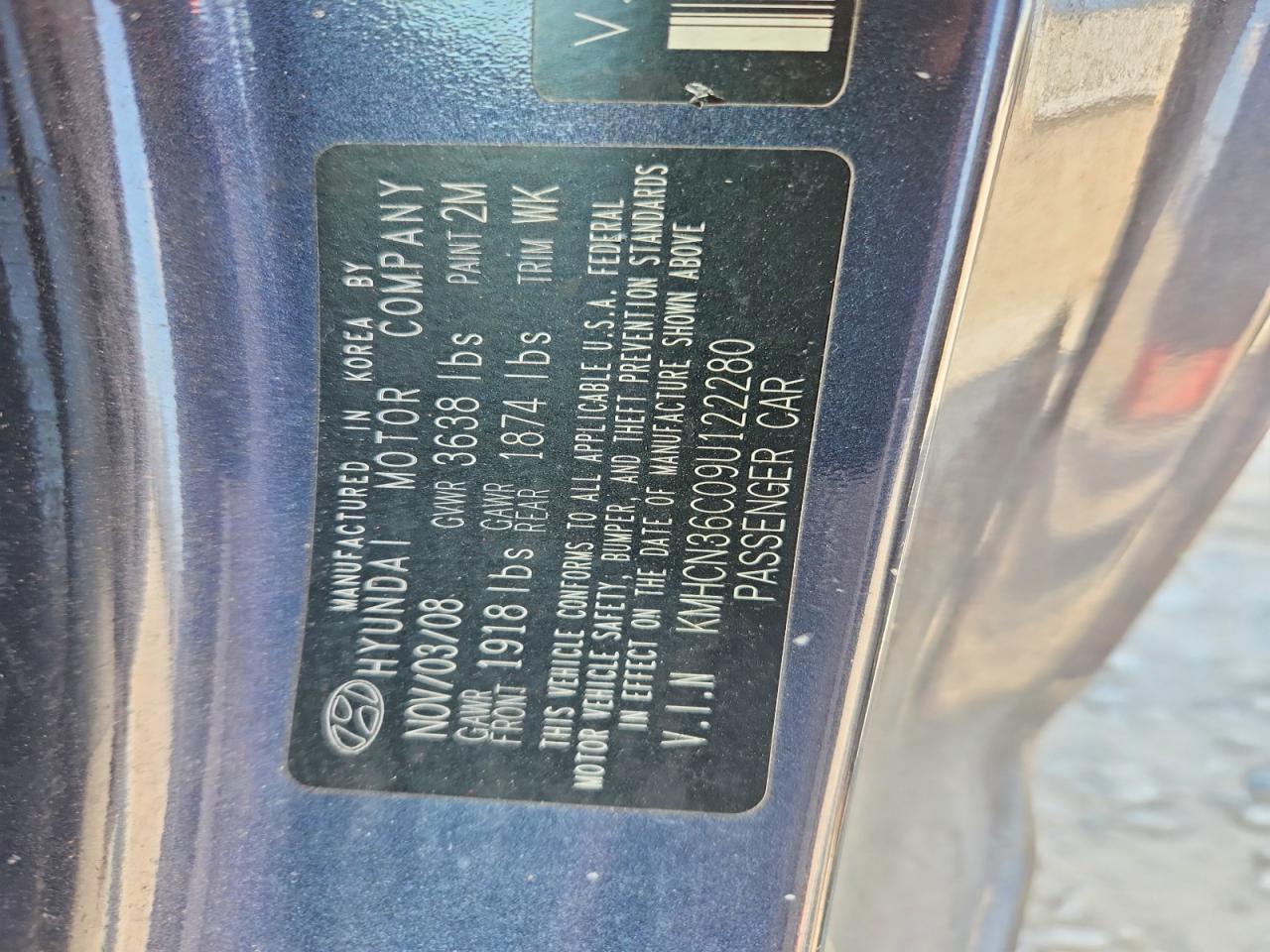 2009 HYUNDAI ACCENT