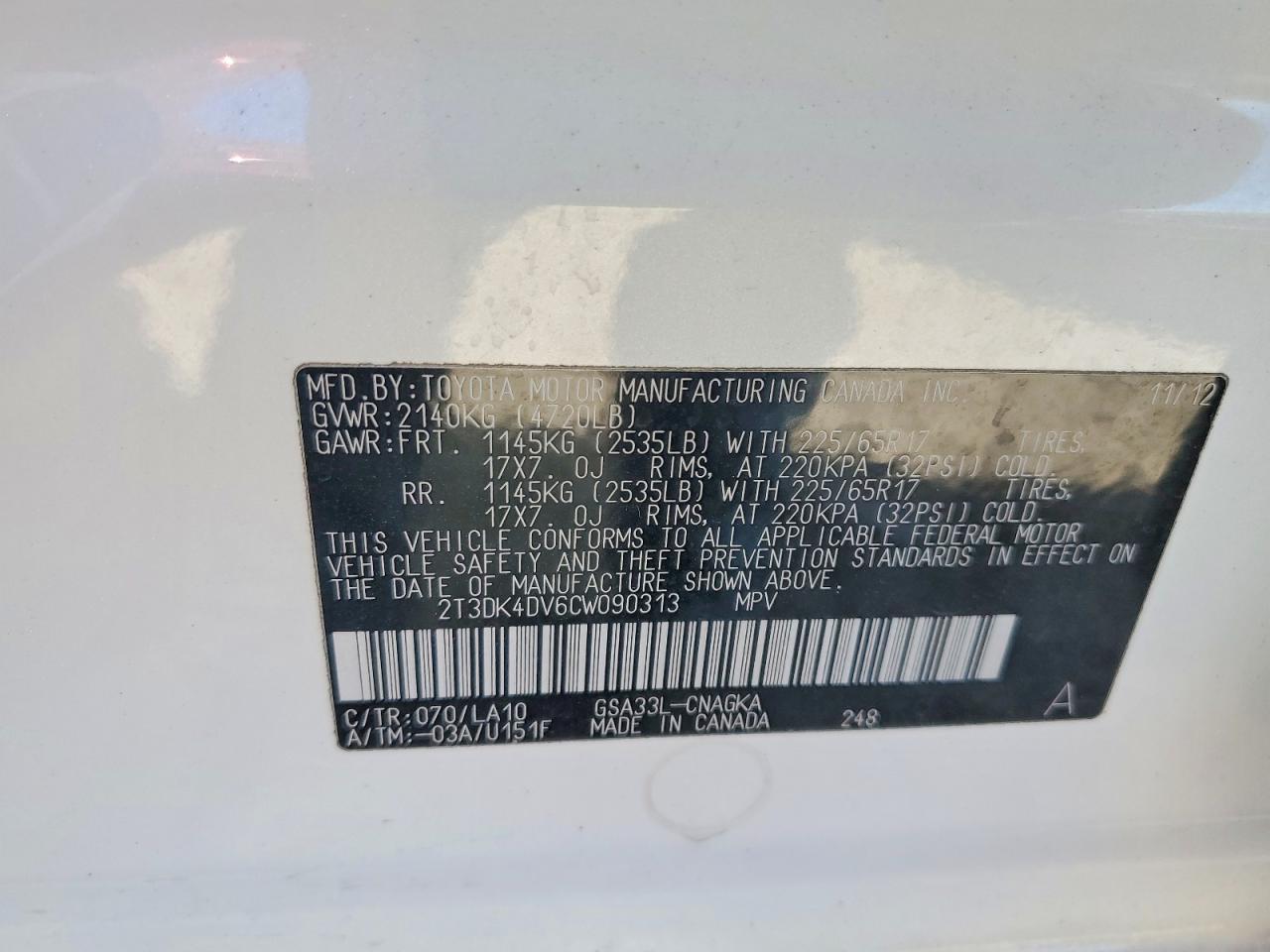 2012 TOYOTA RAV4
