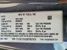 2025 TESLA MODEL 3