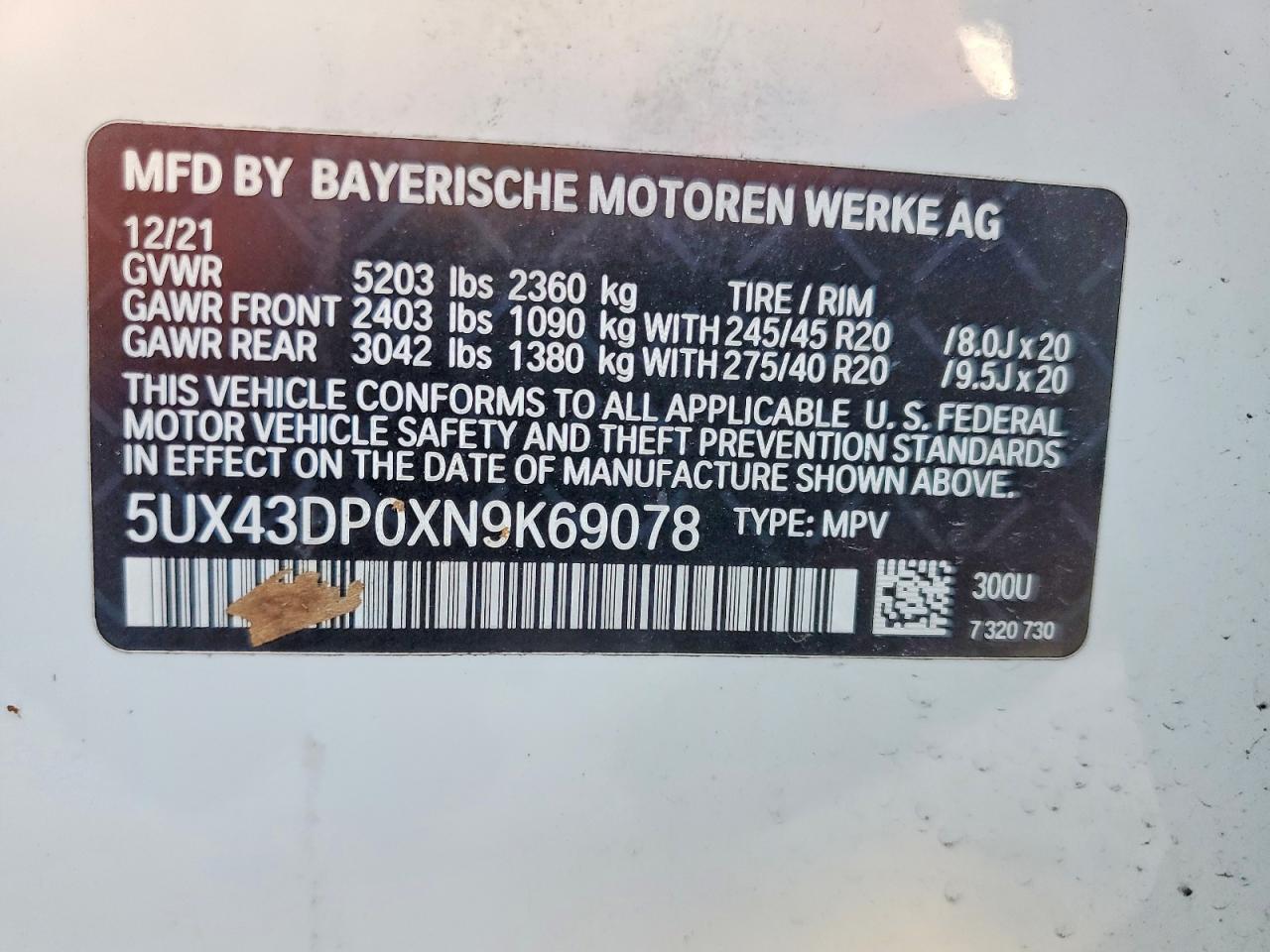 2022 BMW X3
