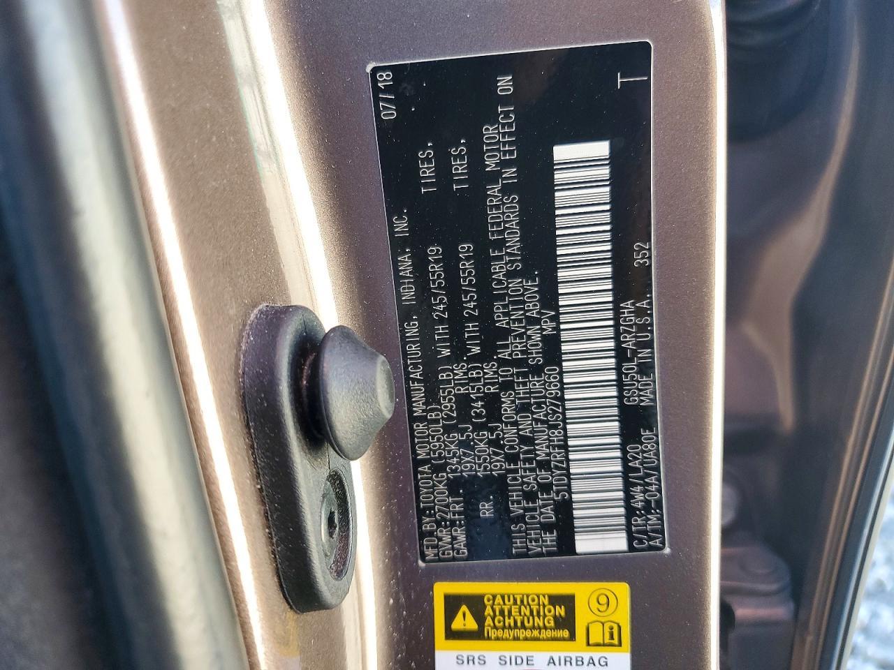 2018 TOYOTA HIGHLANDER