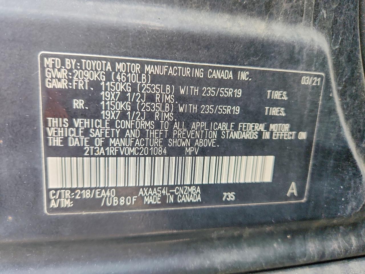 2021 TOYOTA RAV4
