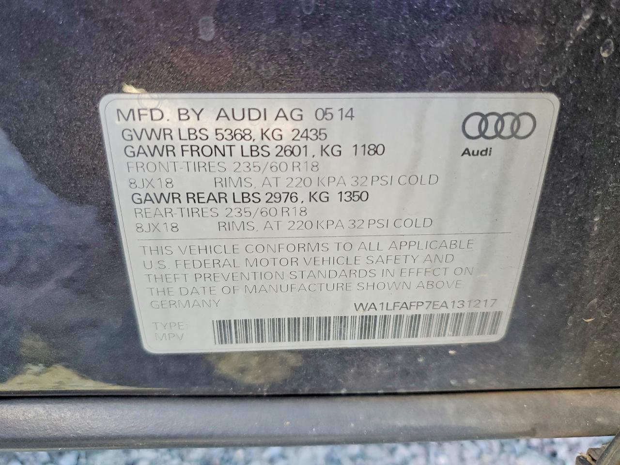 2014 AUDI Q5