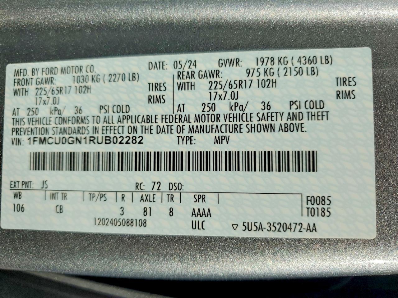 2024 FORD ESCAPE
