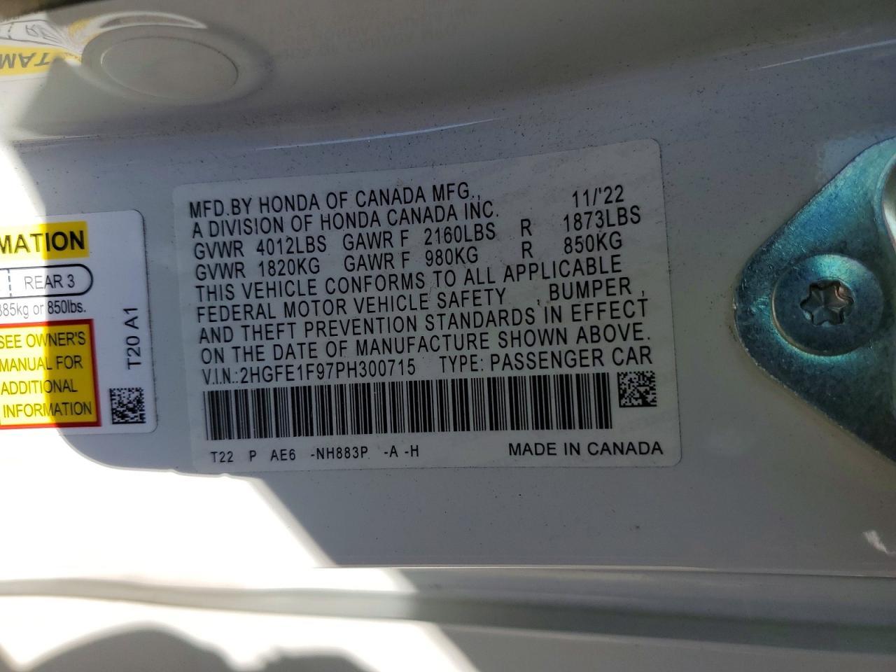 2023 HONDA CIVIC
