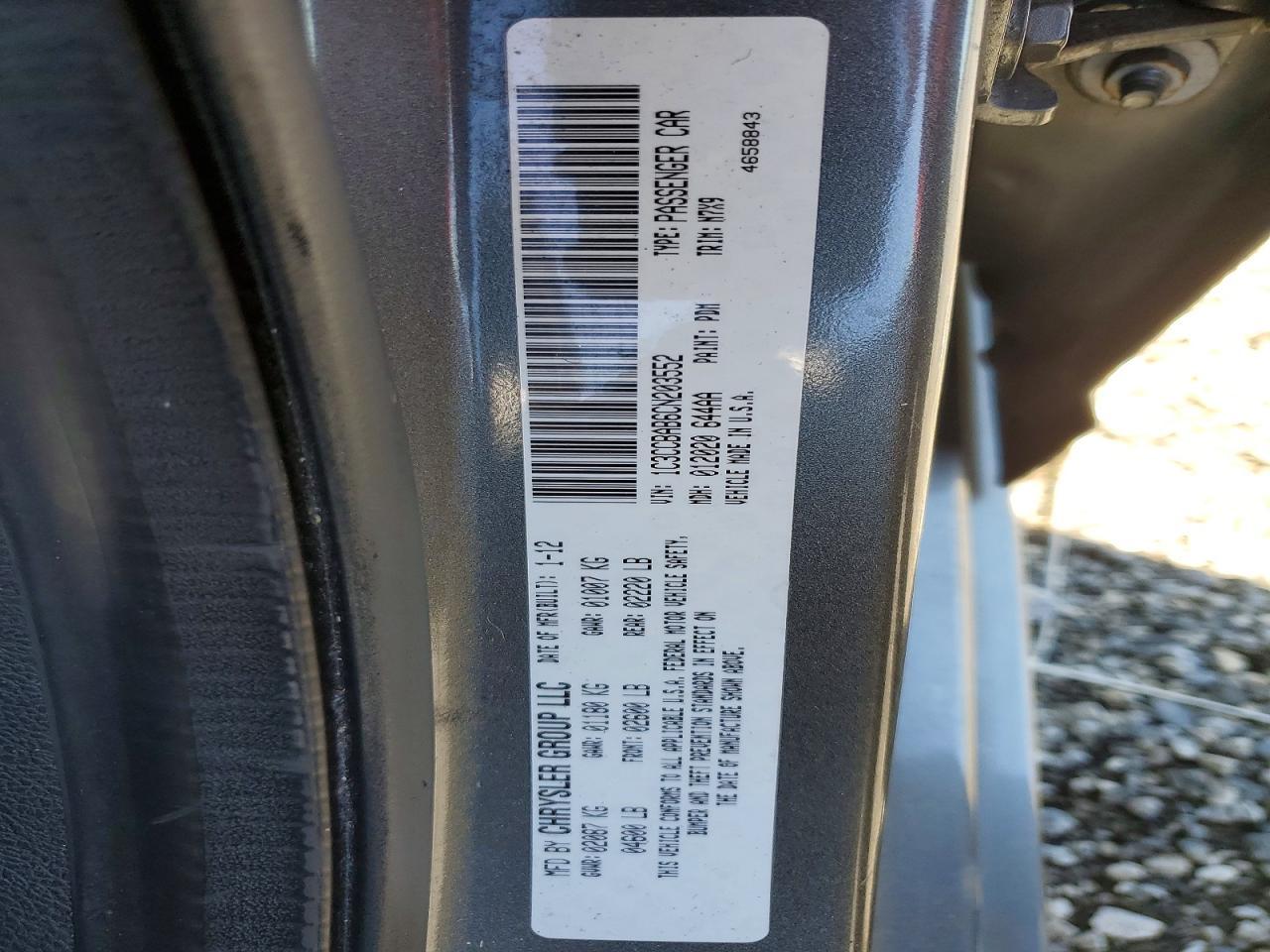 2012 CHRYSLER 200