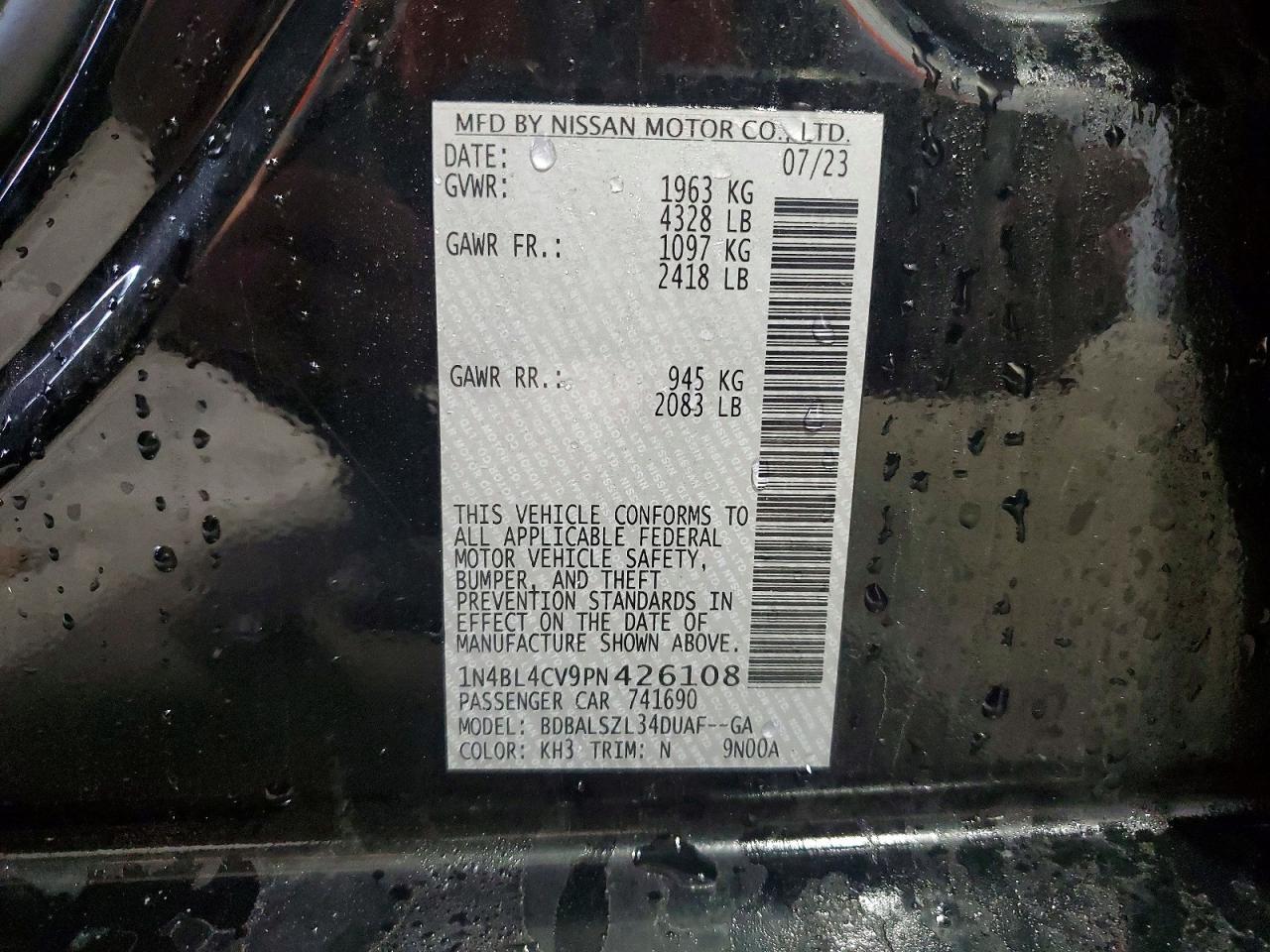2023 NISSAN ALTIMA