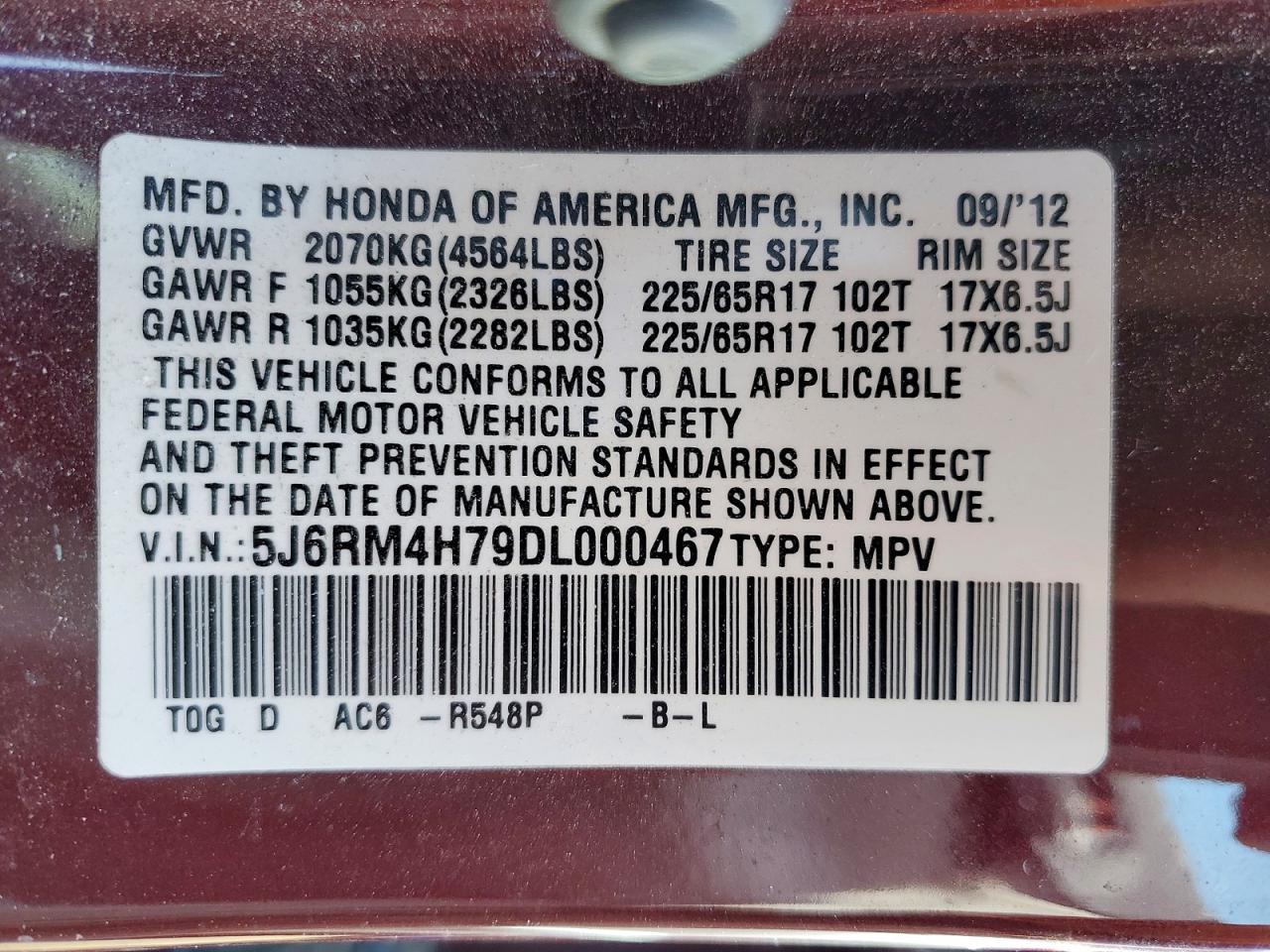 2013 HONDA CR-V