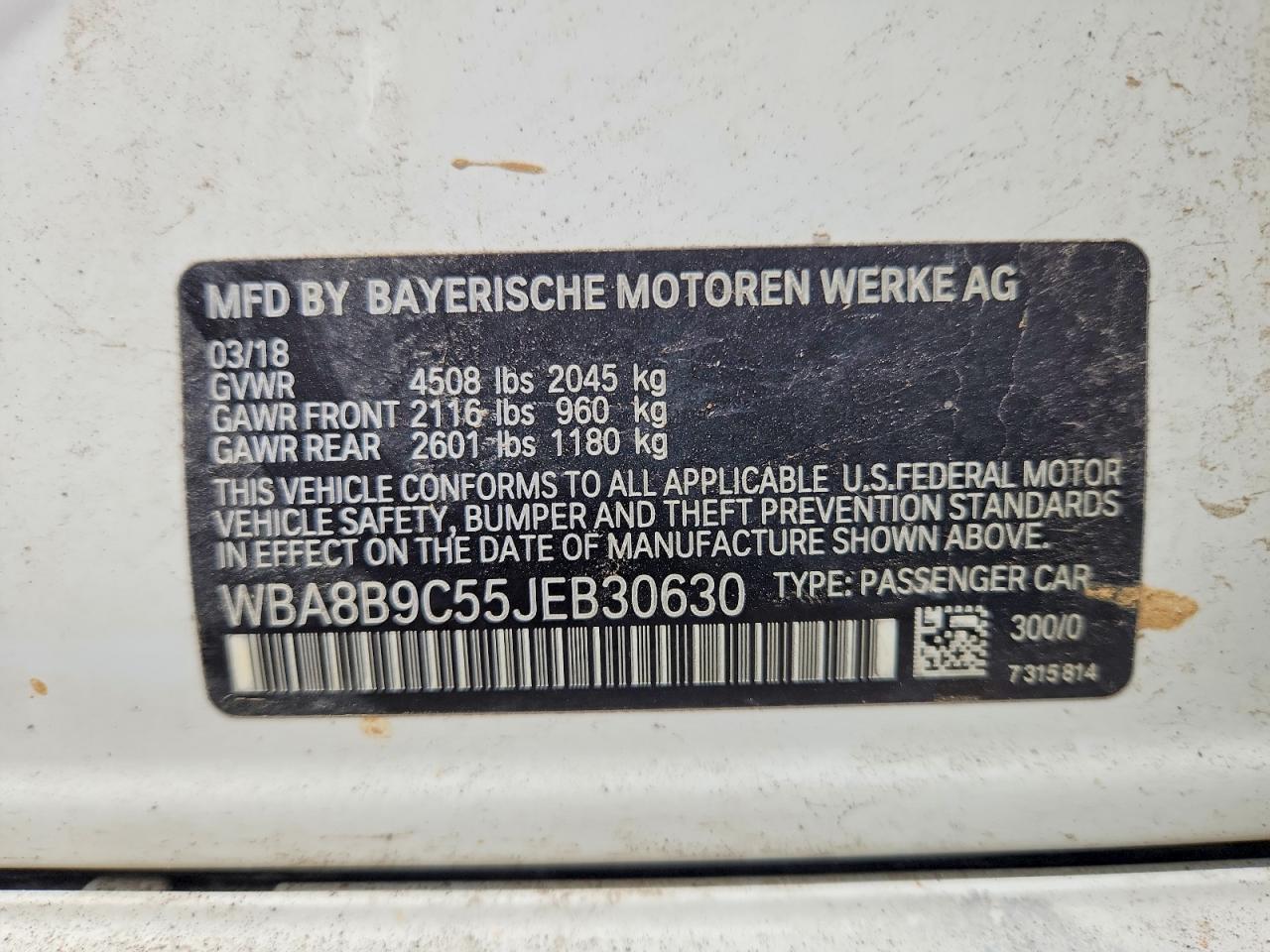 2018 BMW 3 SERIES