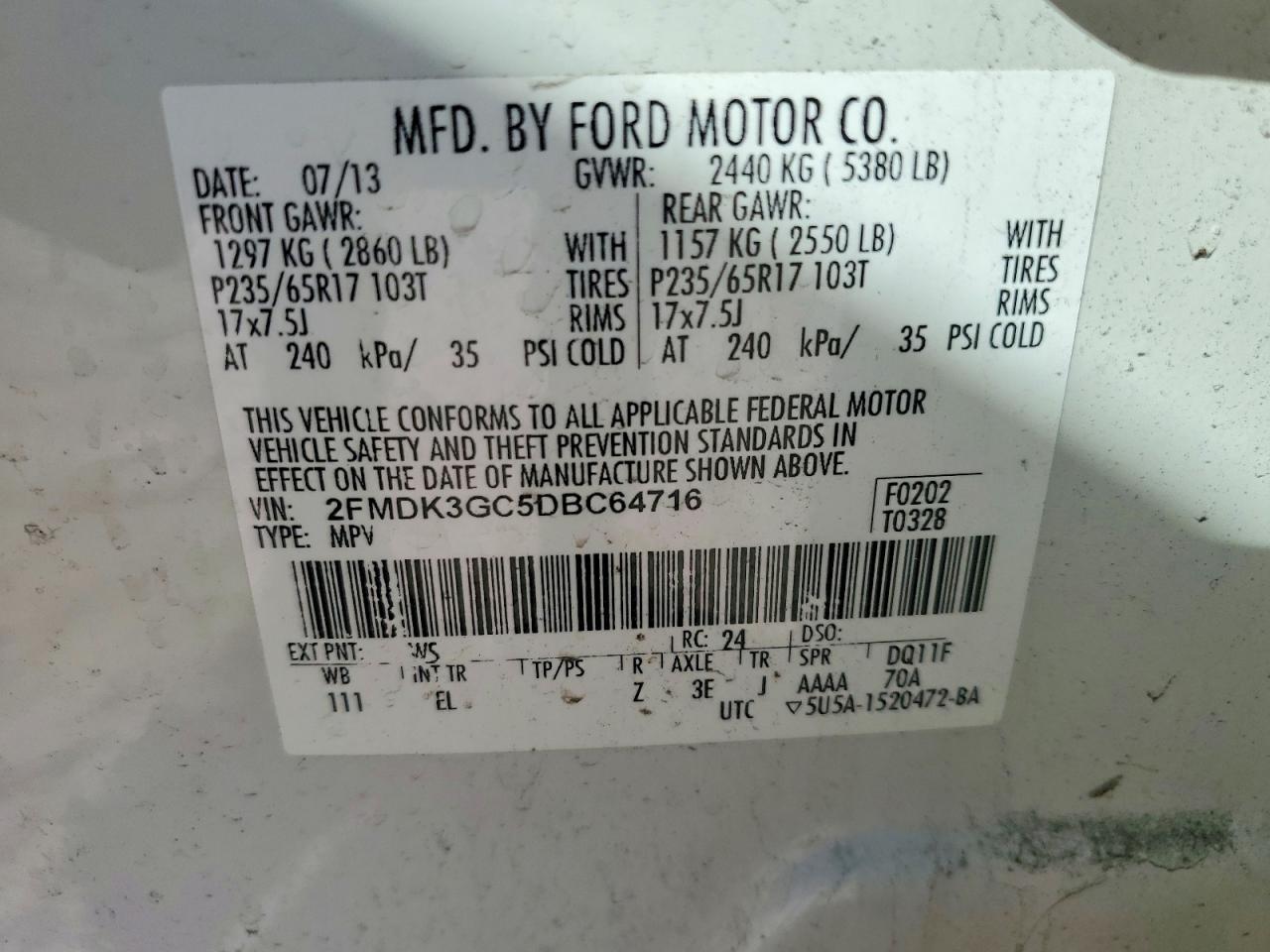 2013 FORD EDGE