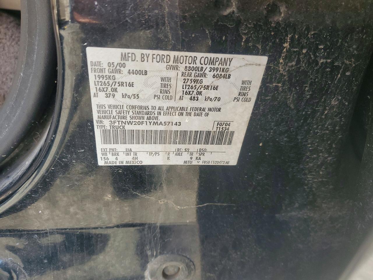 2000 FORD F-250 Super Duty