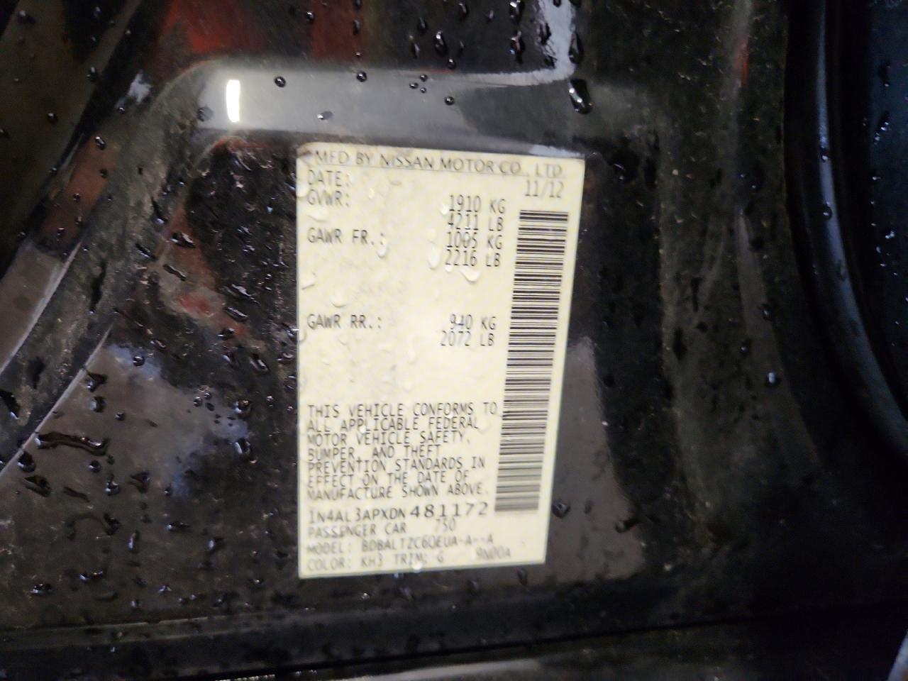 2013 NISSAN ALTIMA