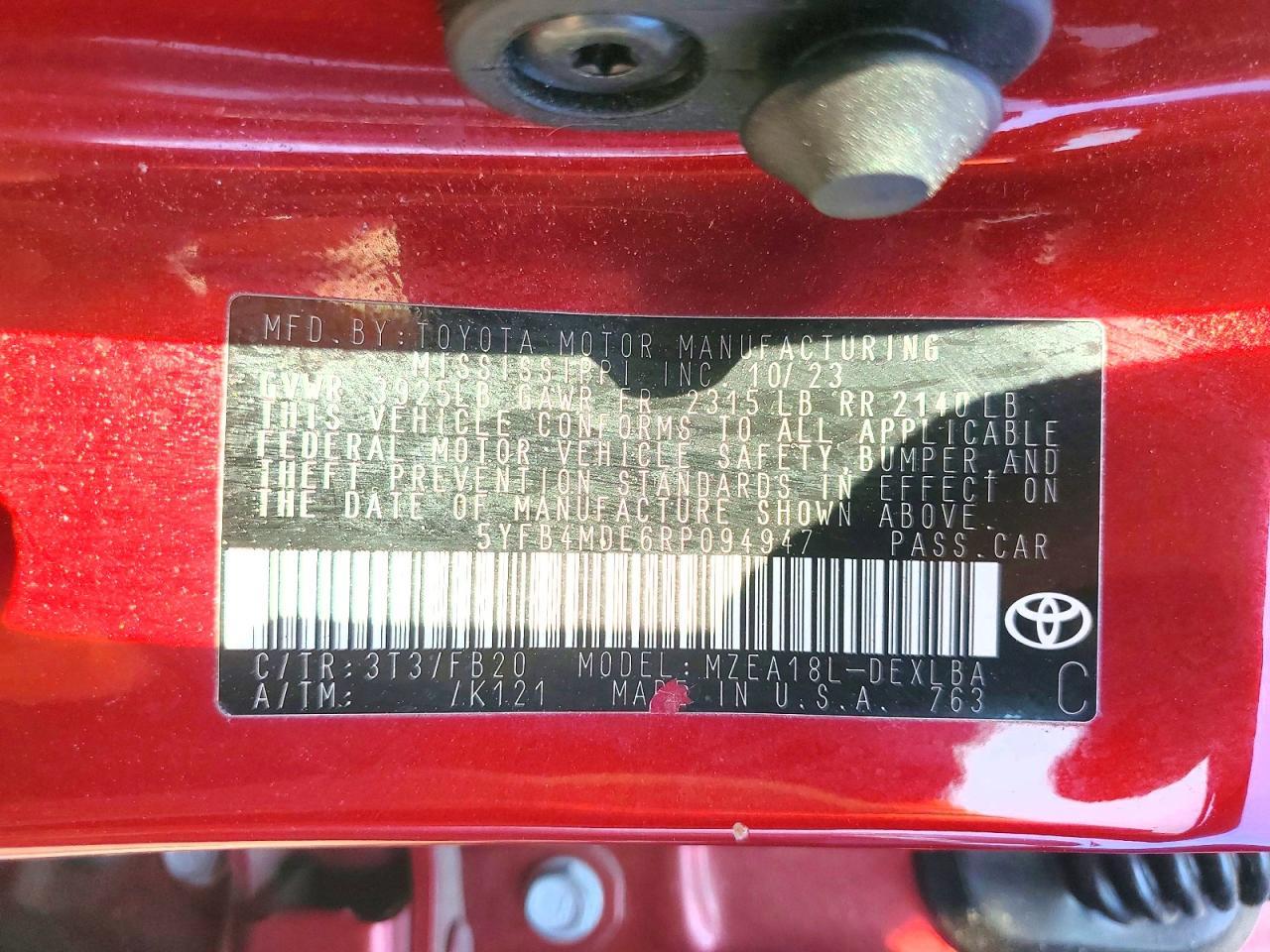 2024 TOYOTA COROLLA