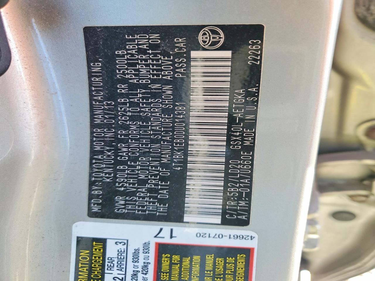 2013 TOYOTA Avalon