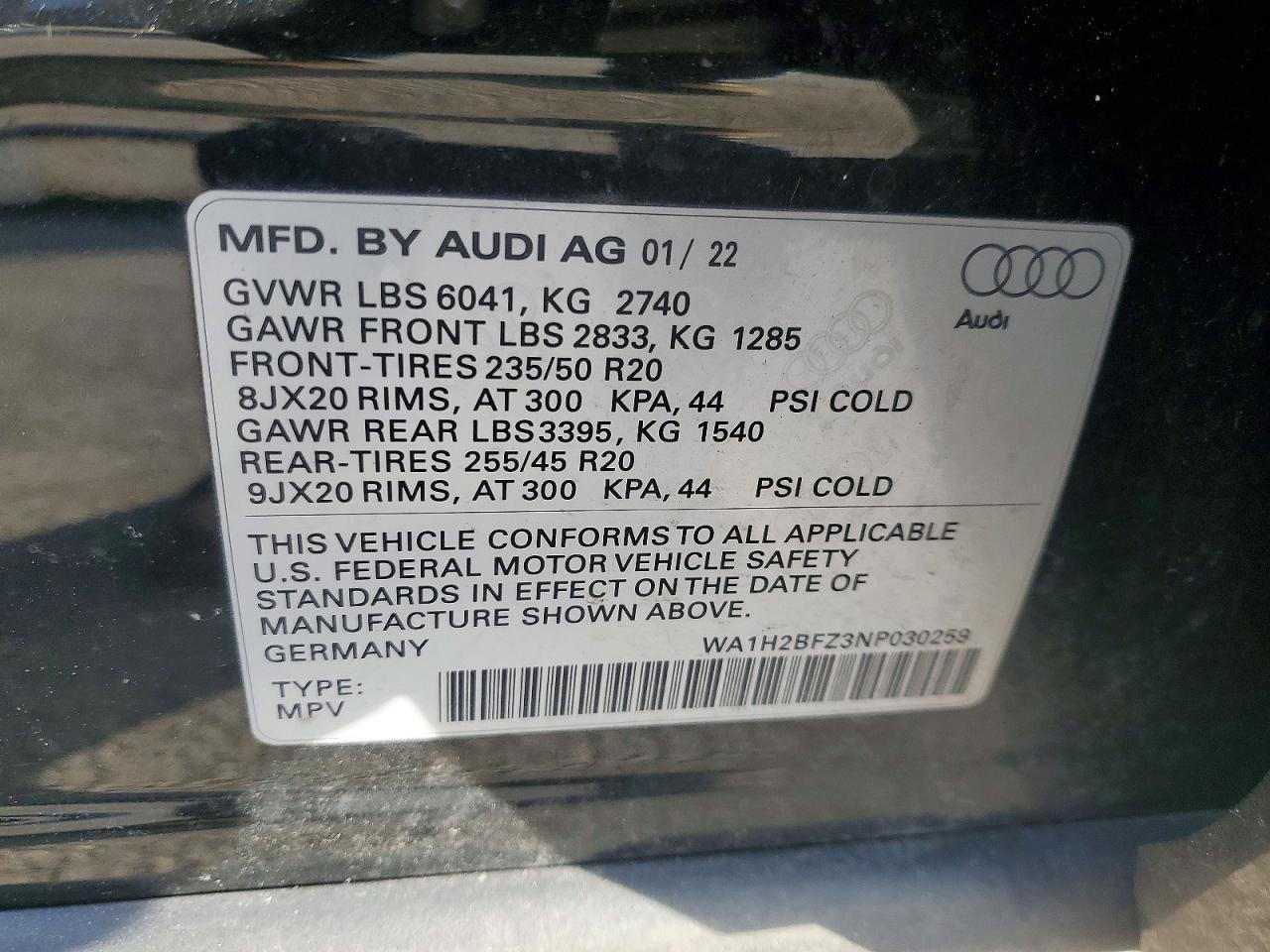 2022 AUDI Q4 e-tron