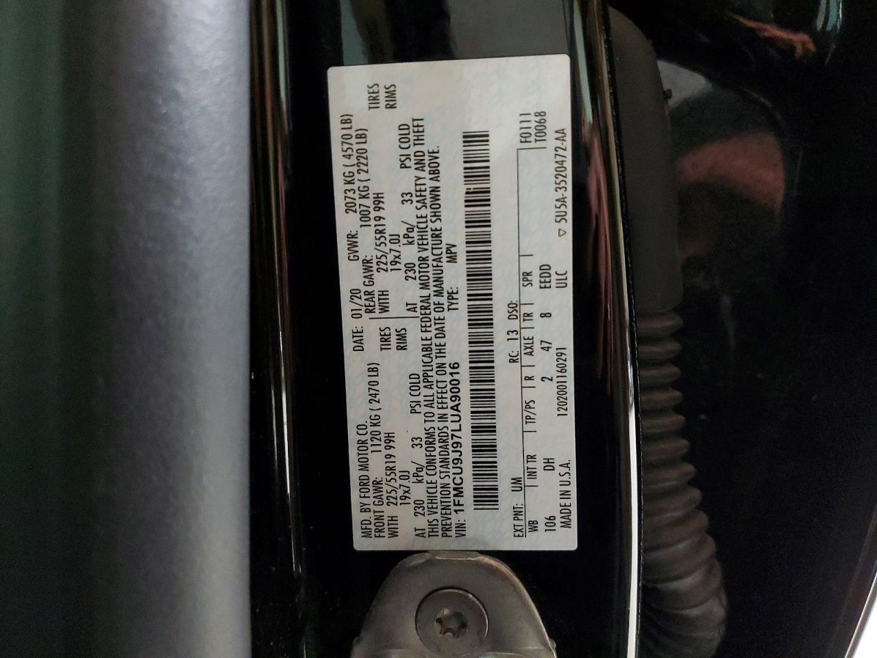 2020 FORD ESCAPE
