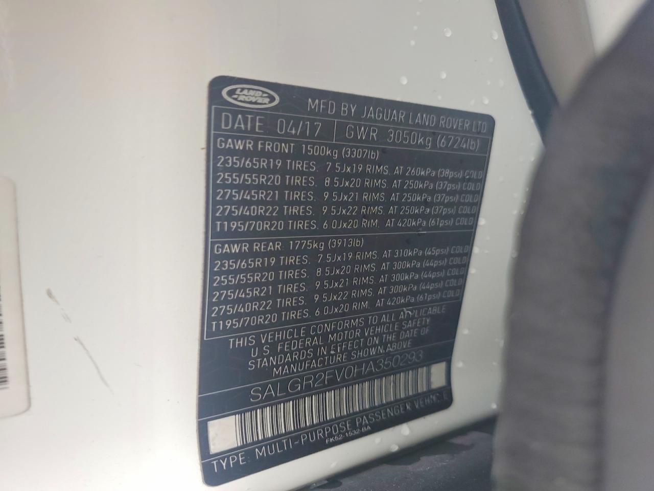 2017 LAND ROVER RANGE ROVER