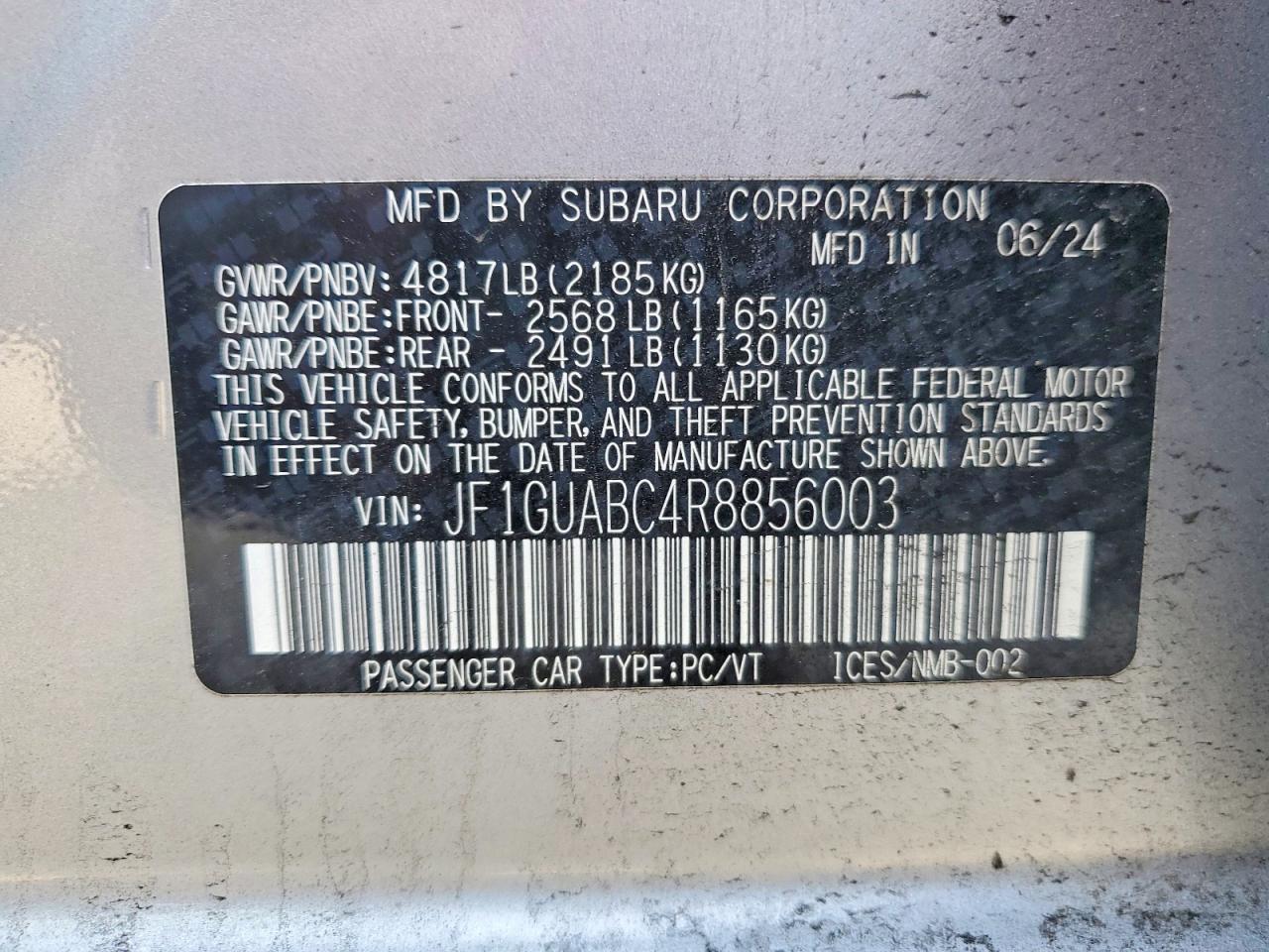 2024 SUBARU IMPREZA